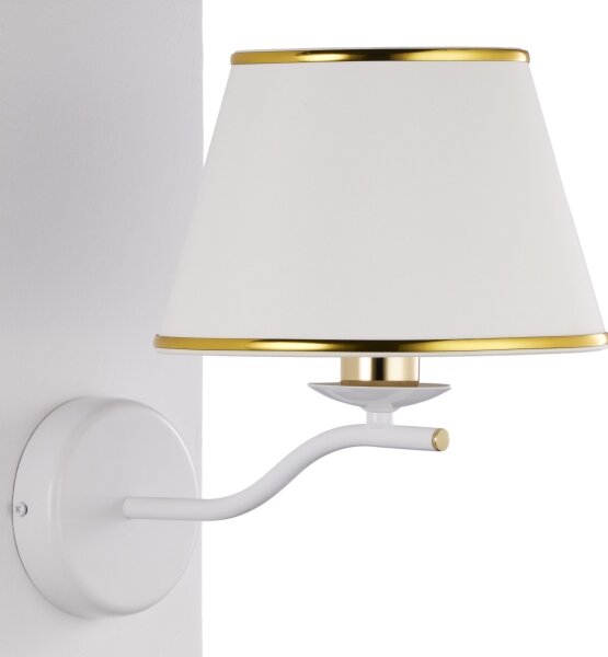 Jupiter 2086 - Nástěnná lampa SAMBA 1xE27/15W/230V bílá/zlatá