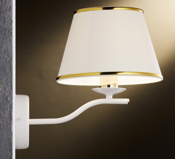 Jupiter 2086 - Nástěnná lampa SAMBA 1xE27/15W/230V bílá/zlatá