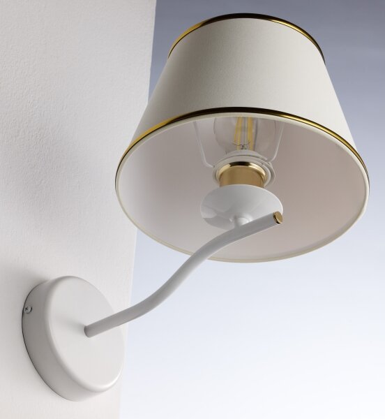 Jupiter 2086 - Nástěnná lampa SAMBA 1xE27/15W/230V bílá/zlatá