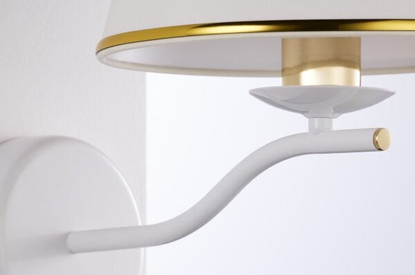 Jupiter 2086 - Nástěnná lampa SAMBA 1xE27/15W/230V bílá/zlatá