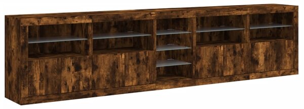 Příborník s LED osvětlením kouřový dub 283 x 37 x 67 cm 3209027