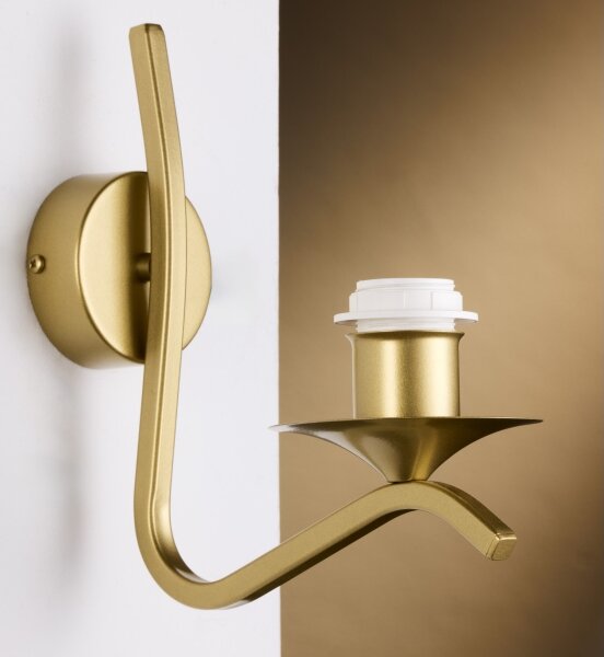 Jupiter 2111 - Nástěnná lampa KASZMIR 1xE27/15W/230V bílá/zlatá/dekor mramoru