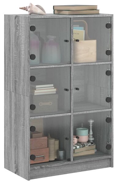 Highboard s dvířky šedý sonoma 68x37x109 cm kompozitní dřevo 3295855