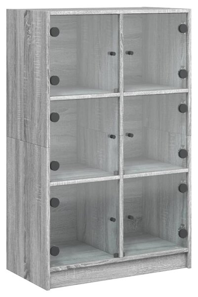 Highboard s dvířky šedý sonoma 68x37x109 cm kompozitní dřevo 3295855