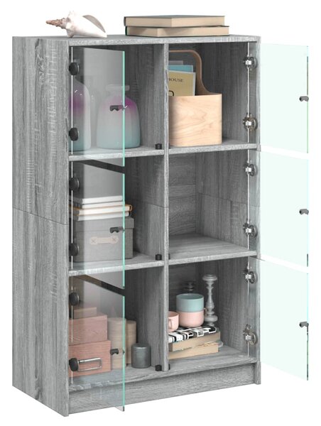 Highboard s dvířky šedý sonoma 68x37x109 cm kompozitní dřevo 3295855