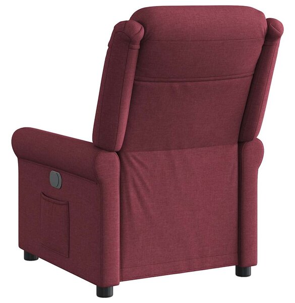 Elektrické polohovací křeslo vínové textil 3303297