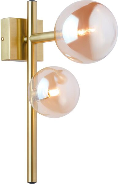 Jupiter 1900 - Nástěnné svítidlo NEPTUN 2xG9/14W/230V zlatá/kouřová béžová