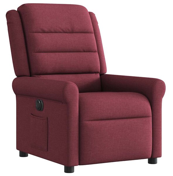 Elektrické polohovací křeslo vínové textil 3303297