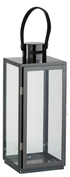 Černá granitová kovová lucerna Recin - 17*16*51 cm - J-Line by Jolipa