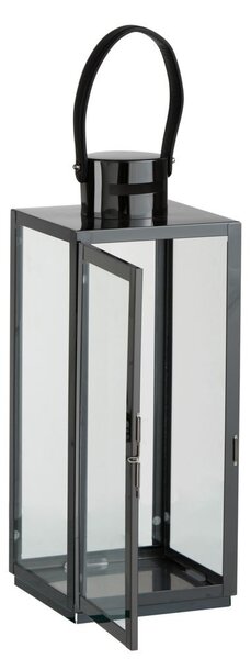 Černá granitová kovová lucerna Recin - 17*16*51 cm - J-Line by Jolipa