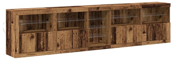 LED komoda Staré dřevo 283 x 37 x 67 cm Kompozitní dřevo 3333114