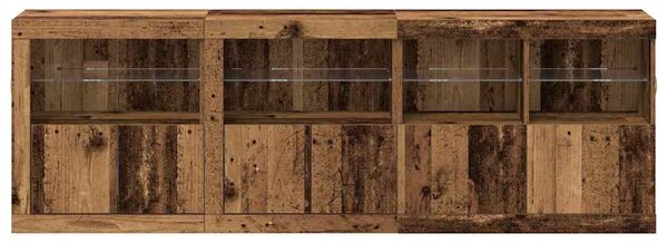 LED komoda Staré dřevo 202 x 37 x 67 cm Kompozitní dřevo 3333112