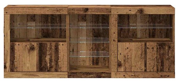 LED komoda Staré dřevo 162 x 37 x 67 cm Kompozitní dřevo 3333115