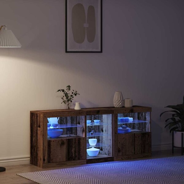 LED komoda Staré dřevo 162 x 37 x 67 cm Kompozitní dřevo 3333115
