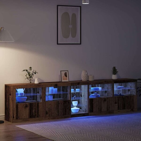 LED komoda Staré dřevo 283 x 37 x 67 cm Kompozitní dřevo 3333114