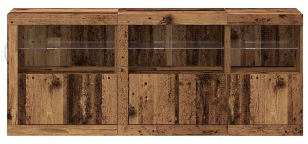 LED komoda Staré dřevo 162 x 37 x 67 cm Kompozitní dřevo 3333110