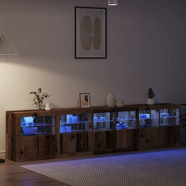 LED komoda Staré dřevo 283 x 37 x 67 cm Kompozitní dřevo 3333113