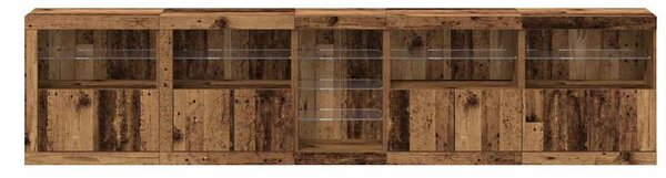 LED komoda Staré dřevo 283 x 37 x 67 cm Kompozitní dřevo 3333114