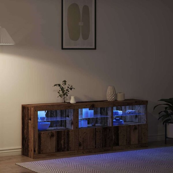 LED komoda Staré dřevo 181 x 37 x 67 cm Kompozitní dřevo 3333111