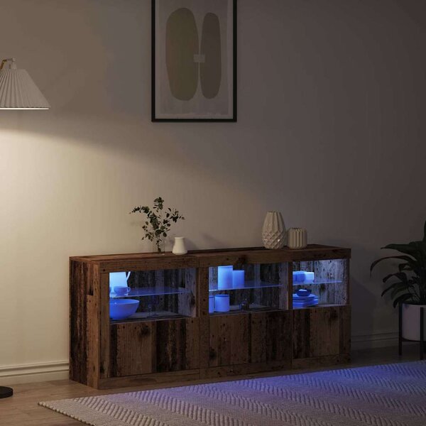 LED komoda Staré dřevo 162 x 37 x 67 cm Kompozitní dřevo 3333110