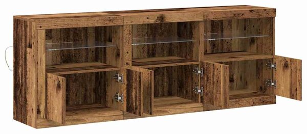 LED komoda Staré dřevo 181 x 37 x 67 cm Kompozitní dřevo 3333111