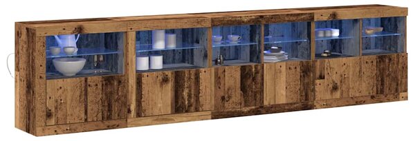 LED komoda Staré dřevo 283 x 37 x 67 cm Kompozitní dřevo 3333113