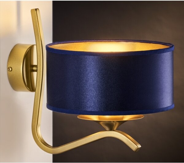 Jupiter 2115 - Nástěnná lampa KASZMIR 1xE27/15W/230V modrá/zlatá