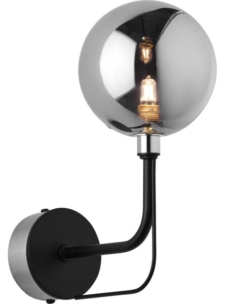 Jupiter 1889 - Nástěnná lampa ERIS 1xG9/14W/230V matný chrom/černá/kouřová šedá