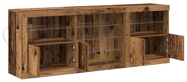 LED komoda Staré dřevo 181,5 x 37 x 67 cm Kompozitní dřevo 3333116