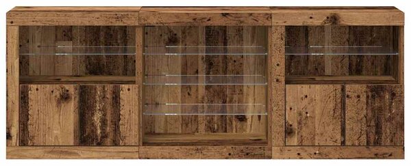 LED komoda Staré dřevo 181,5 x 37 x 67 cm Kompozitní dřevo 3333116