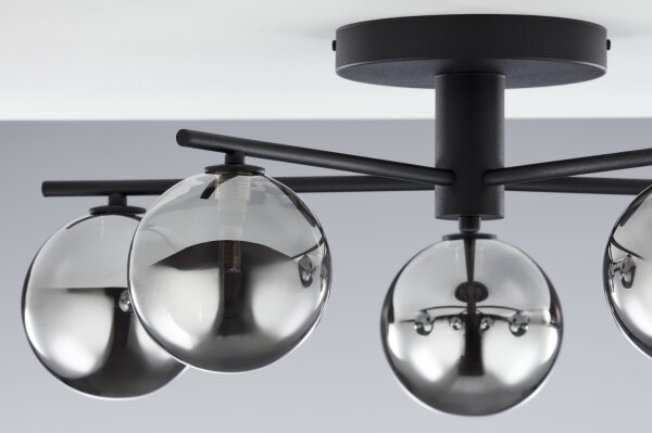Jupiter 2048 - Přisazený lustr PRATO 5xG9/14W/230V černá/kouřová šedá