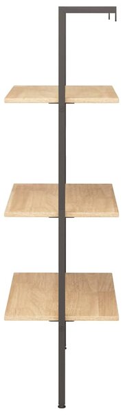 3patrová opěrná police světle hnědá a černá 64 x 35 x 120,5 cm 336379