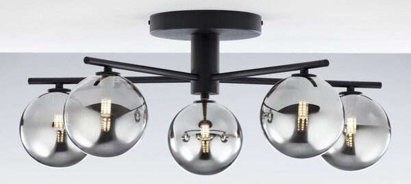 Jupiter 2048 - Přisazený lustr PRATO 5xG9/14W/230V černá/kouřová šedá