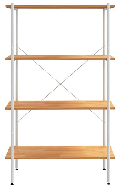Policový regál se 4 policemi bílý a dub 80 x 40 x 130 cm 336346
