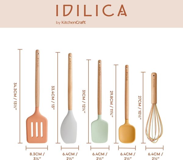 Sada kuchyňského náčiní Idilica – set 5 ks