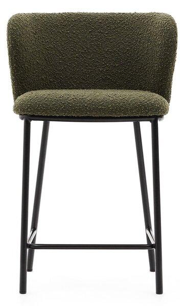 Zelená barová židle (výška sedáku 65 cm) Ciselia – Kave Home