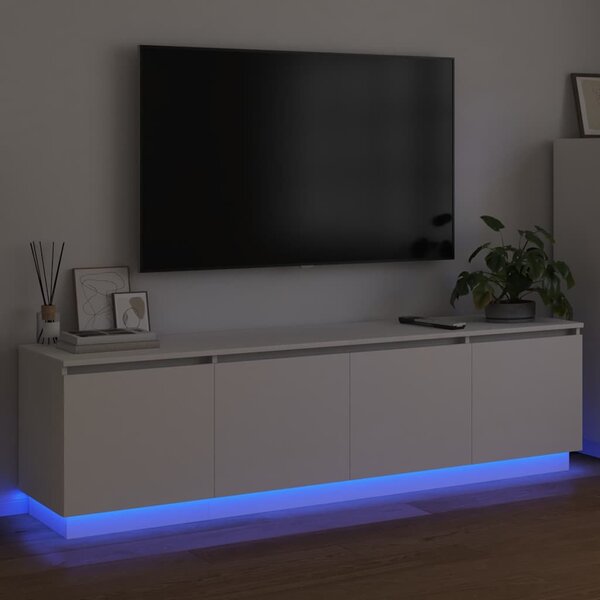 Televizní skříň 180 x 38 x 49 cm Bílá Kompozitní dřevo 3376144