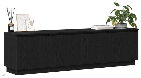 Televizní skříň 180 x 38 x 49 cm Černý dub Kompozitní dřevo 3376145