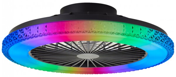 Brilliant G60040/06 Stmívatelné LED svítidlo BADRIA & reverzní VENTILÁTOR + funkce LED