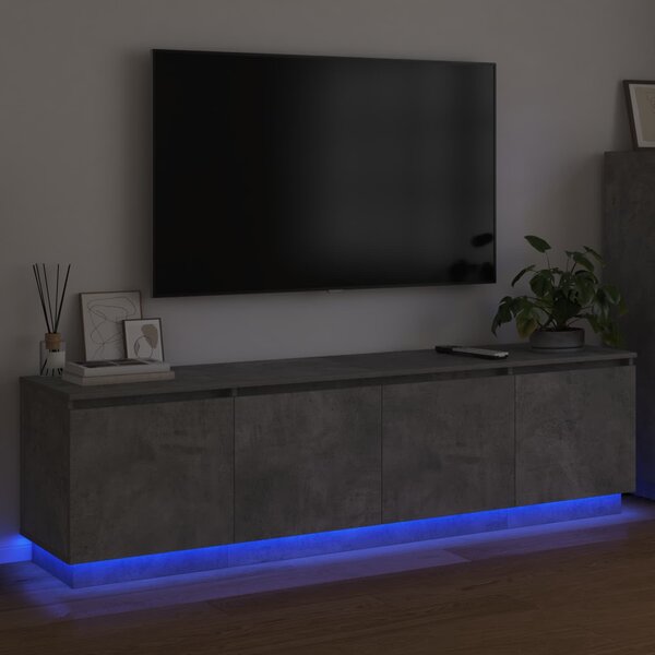 Televizní skříň 180 x 38 x 49 cm Betonově šedá Kompozitní dřevo 3376147