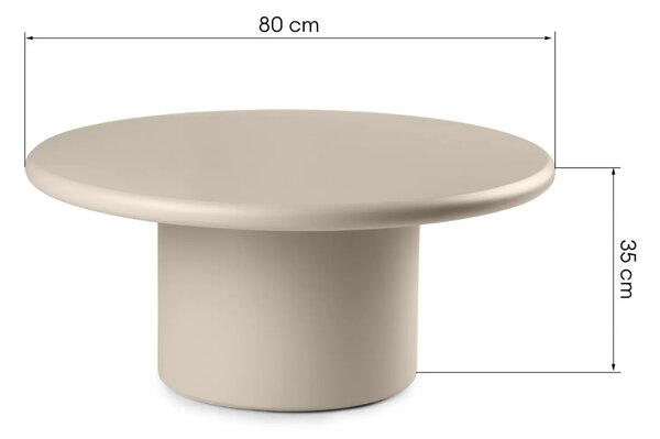 -25 % Dny MOMENTI– NovaNook Béžový konferenční stolek Ardo ⌀80 cm