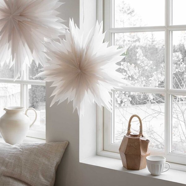 Závěsná svítící hvězda Oslo White 60 cm