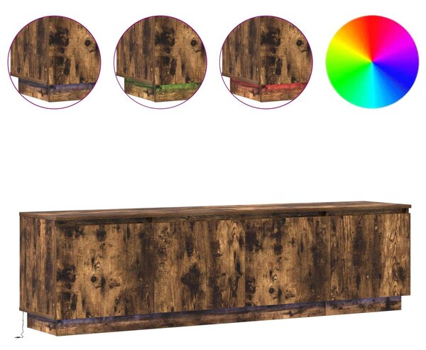Televizní skříň 180 x 38 x 49 cm Kouřový dub Kompozitní dřevo 3376148
