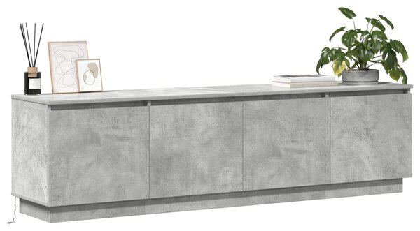 Televizní skříň 180 x 38 x 49 cm Betonově šedá Kompozitní dřevo 3376147
