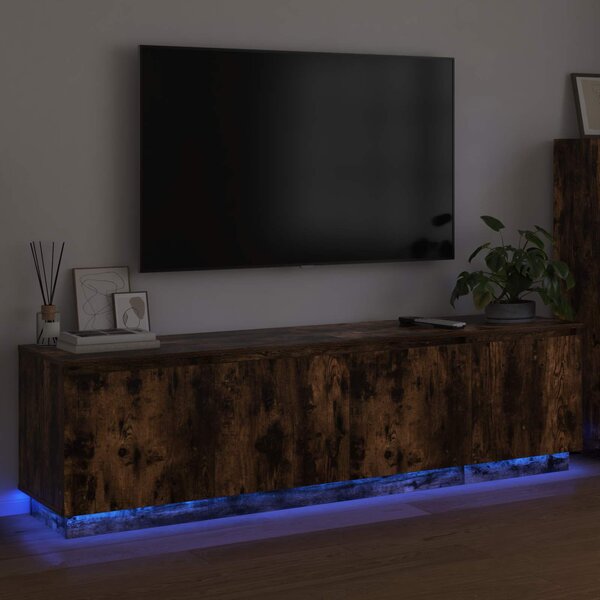 Televizní skříň 180 x 38 x 49 cm Kouřový dub Kompozitní dřevo 3376148