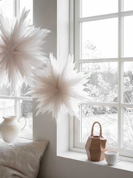 Závěsná svítící hvězda Oslo White 60 cm