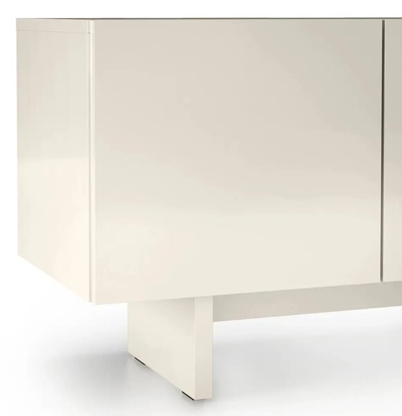 -25 % Dny MOMENTI– NovaNook Lesklý béžový TV stolek Glam 160 x 38 cm