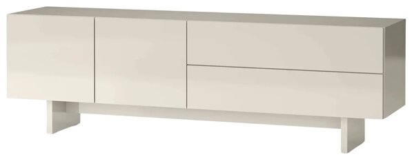 -25 % Dny MOMENTI– NovaNook Lesklý béžový TV stolek Glam 160 x 38 cm