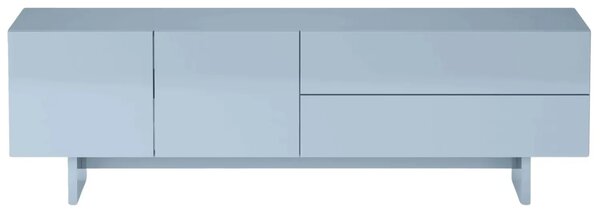 -25 % Dny MOMENTI– NovaNook Lesklý modrý TV stolek Glam 160 x 38 cm