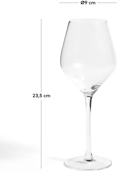 Kave Home Sklenička na víno Orbida 430 ml